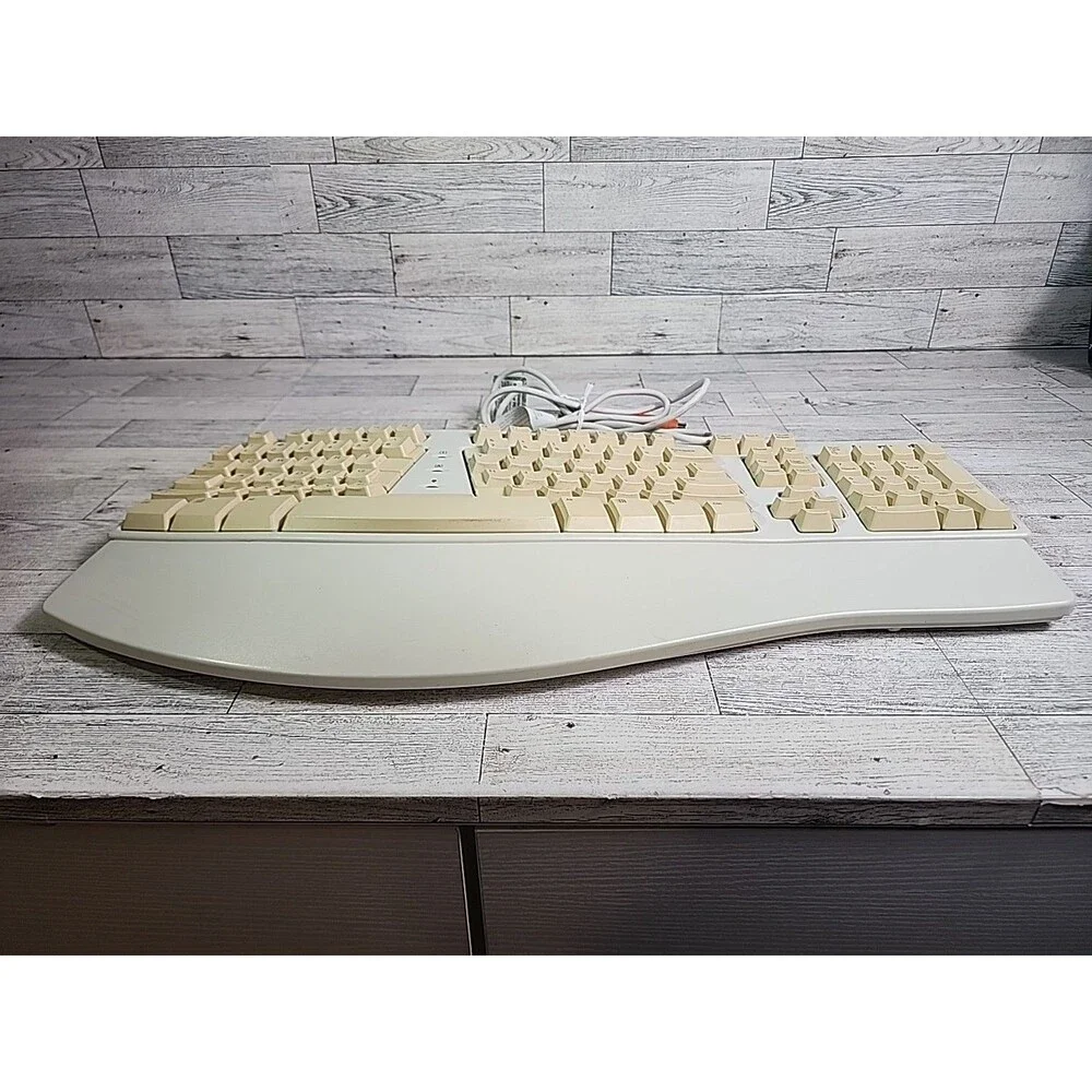 Vintage MICROSOFT Elite Ergonomic Natural Keyboard PS2 Wired Model E06402PS2